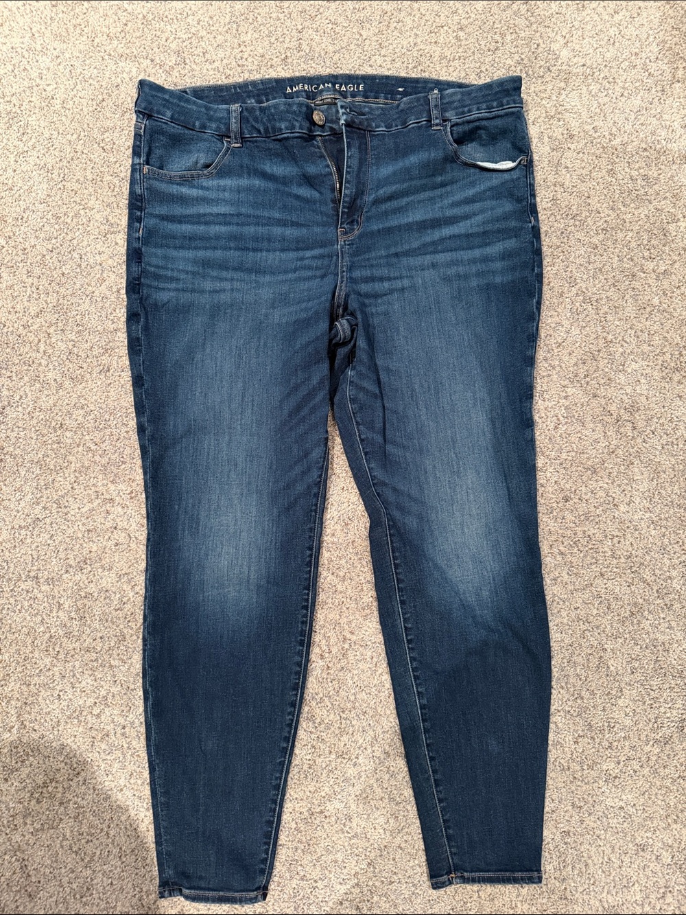 American Eagle Outfitters Women's Medium Dark Blue Stretch Jeggings